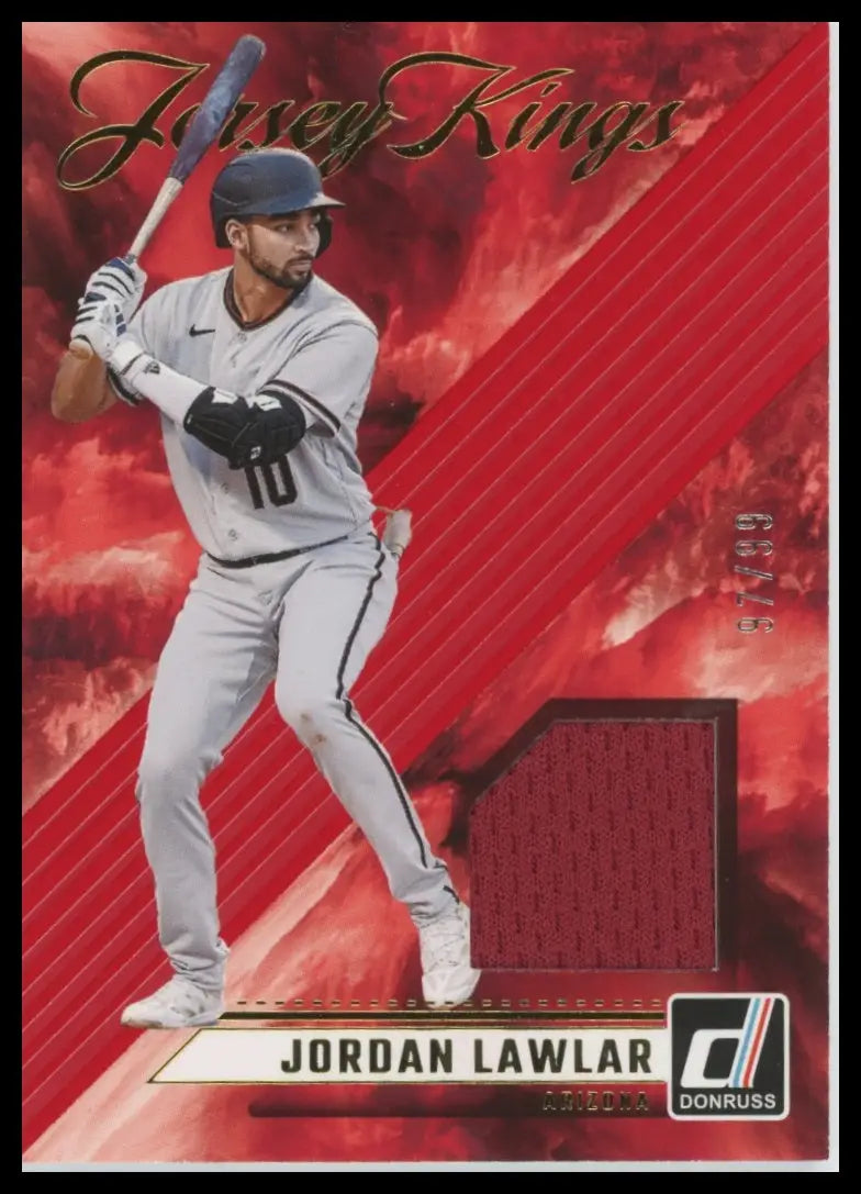 2024 Donruss - Jersey Kings Red /99 Jordan Lawlar JK-JL Mem Diamondbacks NM - Baseball Card Single