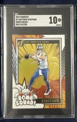 2024 DONRUSS MVP -MATTHEW STAFFORD -BOMB SQUAD HOLO - /100🔥SGC 10 🔥pop 1