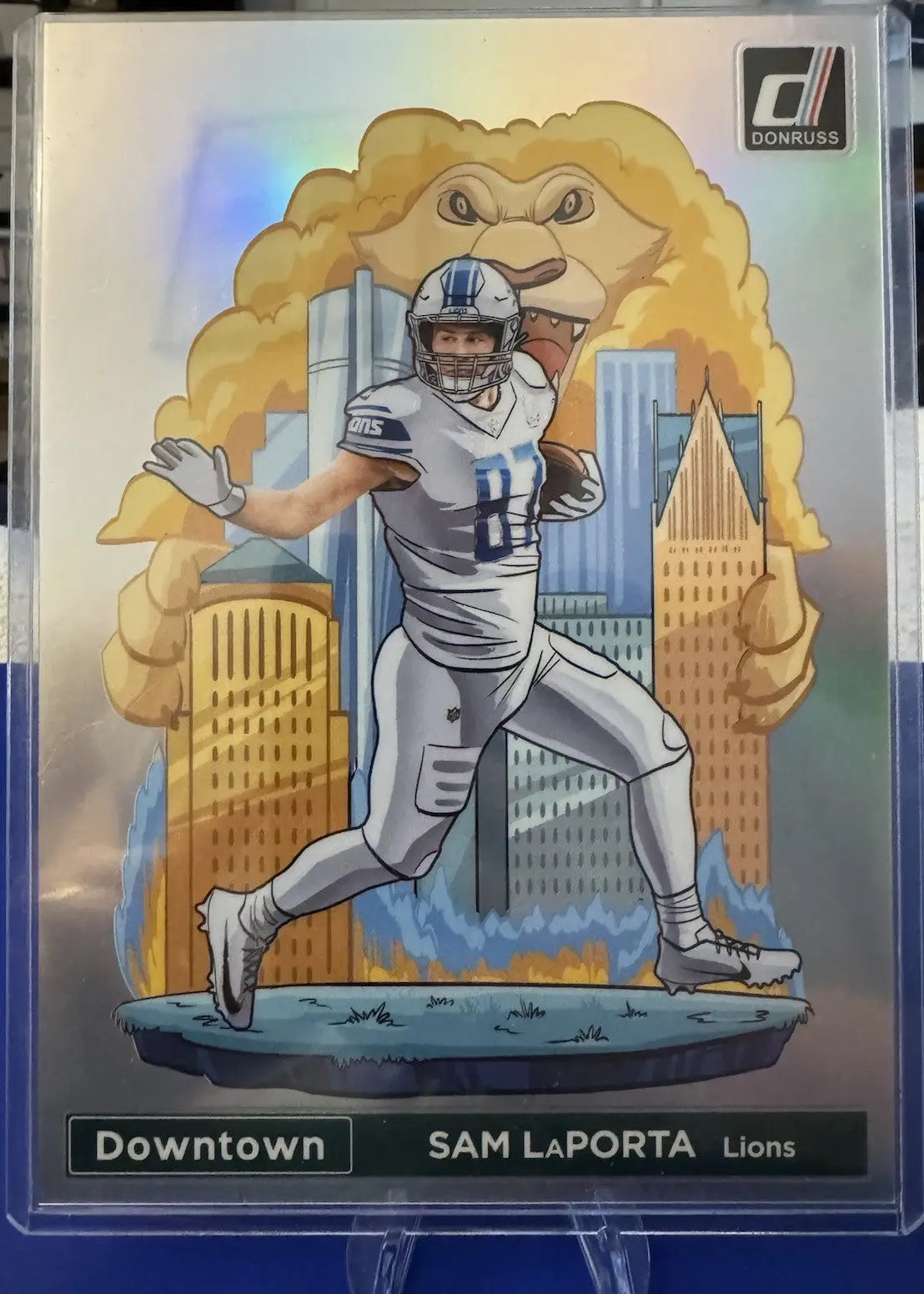Sam LaPorta 2024 Donruss NFL Oversized Downtown Card #6 for collectors and fans