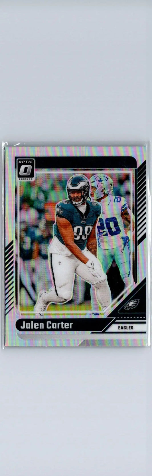 Jalen Carter football card 2024 Donruss Optic Carter Holo collectible artwork