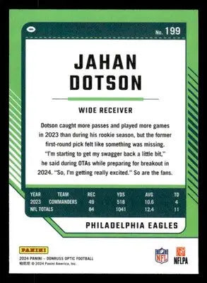 2024 Donruss Optic #199 Jahan Dotson