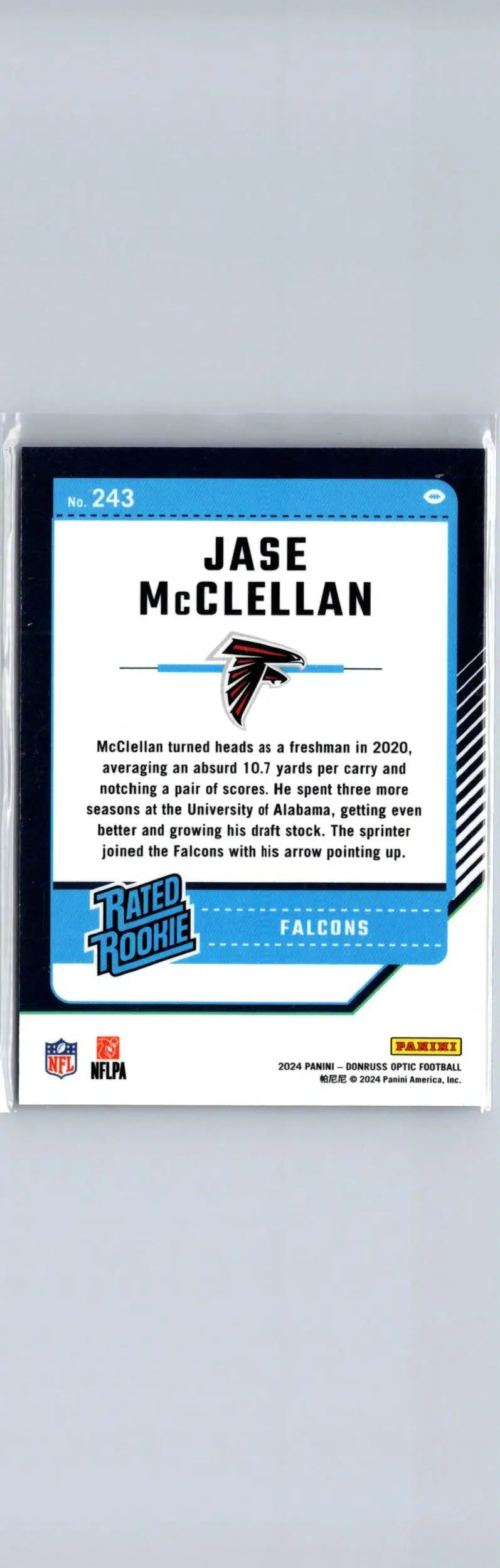 2024 Donruss Optic #243 Jase McClellan - Football Card Single