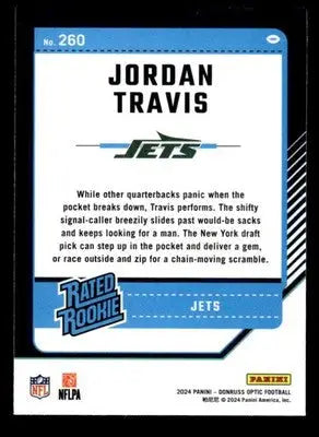 2024 Donruss Optic #260 Jordan Travis - Football Card Single