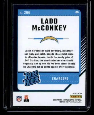 2024 Donruss Optic #266 Ladd McConkey Purple Shock - Football Card Single
