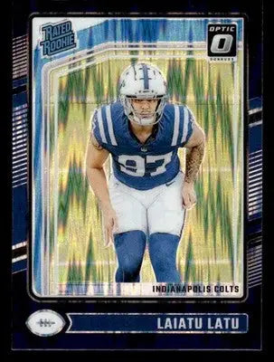 2024 Donruss Optic #267 Laiatu Latu Purple Shock RC Indianapolis Colts - Football Card Single