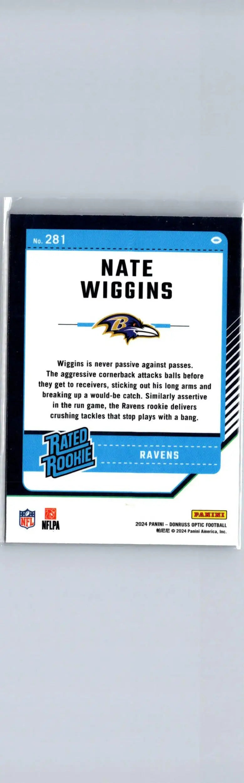 2024 Donruss Optic #281 Nate Wiggins - Football Card Single