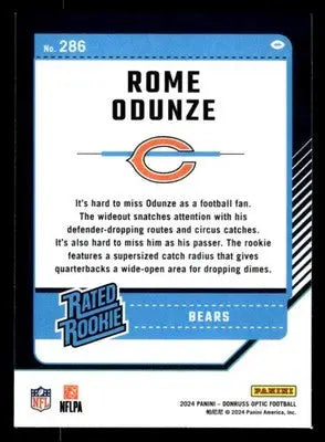 2024 Donruss Optic #286 Rome Odunze - Football Card Single