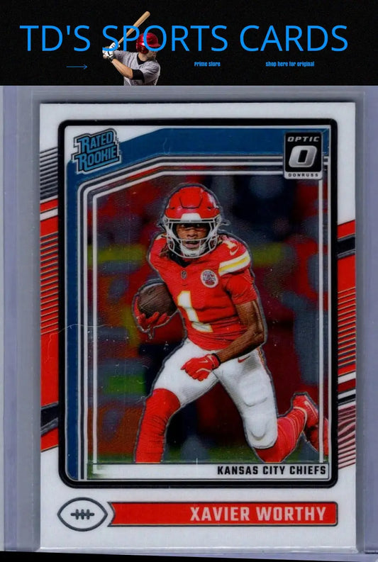 2024 Donruss Optic Xavier Worthy football card front view