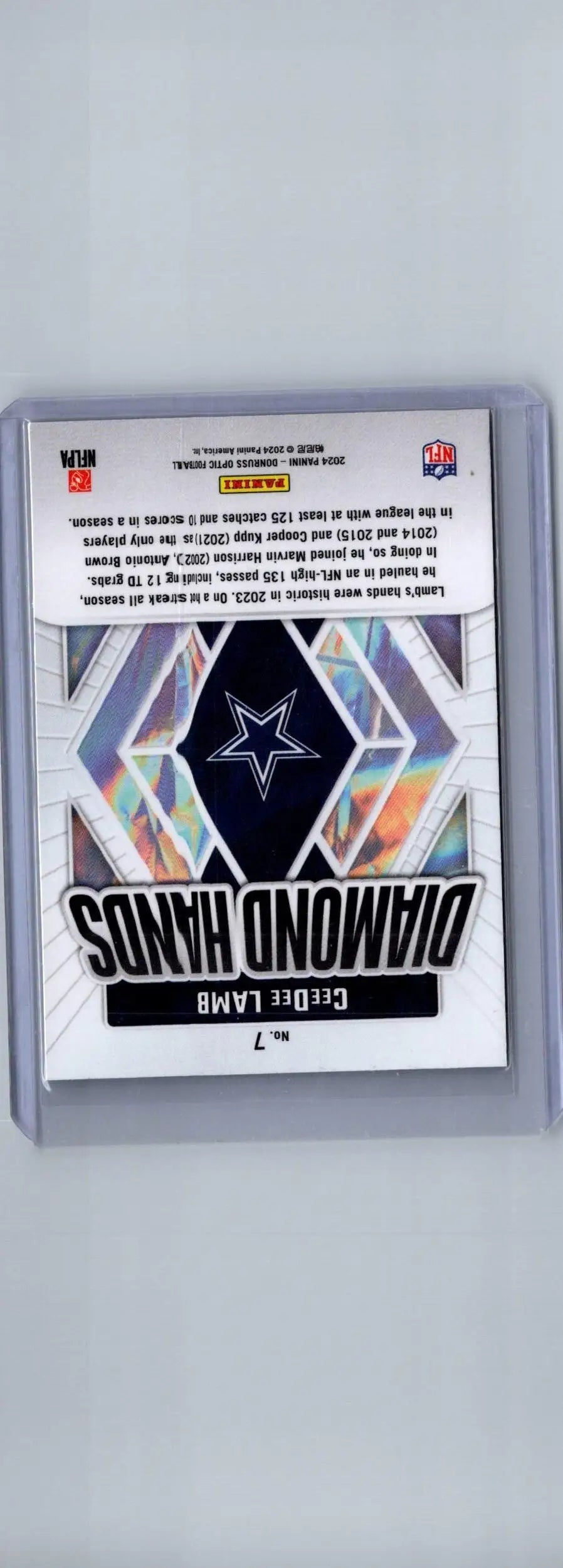 2024 Donruss Optic #7 CeeDee Lamb Diamond Hands - Football Card Single