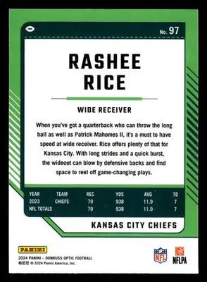 2024 Donruss Optic #97 Rashee Rice