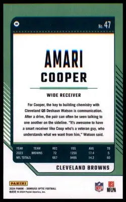 2024 Donruss Optic Amari Cooper 47 Cleveland Browns
