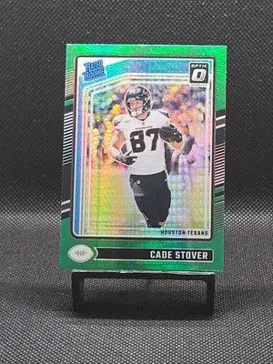 2024 Donruss Optic Cade Stover Rated Rookie RC Card Green Hyper Prizm #218
