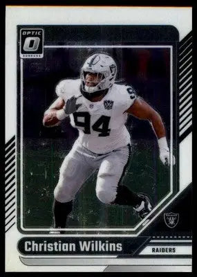 2024 Donruss Optic Christian Wilkins 104 Las Vegas Raiders