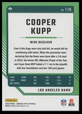 2024 Donruss Optic Cooper Kupp 116 Los Angeles Rams