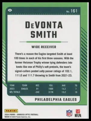2024 Donruss Optic DeVonta Smith 161 Philadelphia Eagles