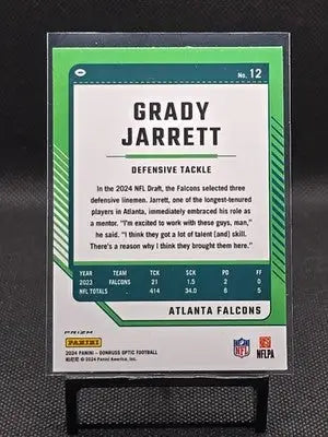 2024 Donruss Optic GRADY JARRETT #12 Holo Prizm - Atlanta Falcons - Football Card Single