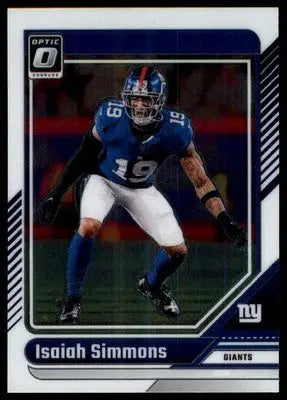 2024 Donruss Optic Isaiah Simmons 149 New York Giants