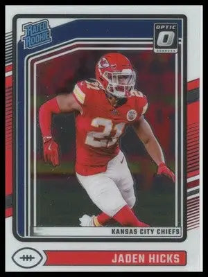 2024 Donruss Optic Jaden Hicks RC 237 Kansas City Chiefs