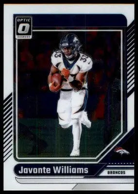 2024 Donruss Optic Javonte Williams 58 Denver Broncos