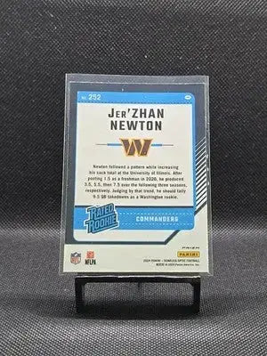 2024 Donruss Optic Jer’Zhan Newton Rated Rookie Commanders #252 Green Velocity - Football Card Single