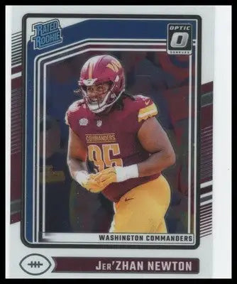 2024 Donruss Optic Jer’Zhan Newton RC 252 Washington Commanders