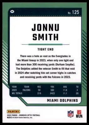 2024 Donruss Optic Jonnu Smith 125 Miami Dolphins