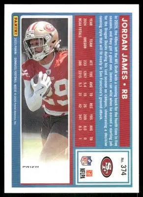 2024 Donruss Optic Jordan James #374 Pink Football - Football Card Single