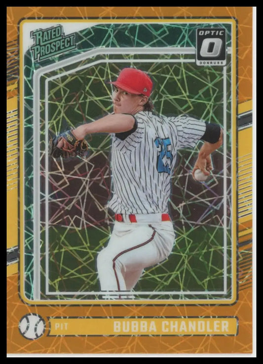 2024 Donruss - Optic Orange Velocity Prizms Bubba Chandler 165 Pirates NM - Baseball Card Single