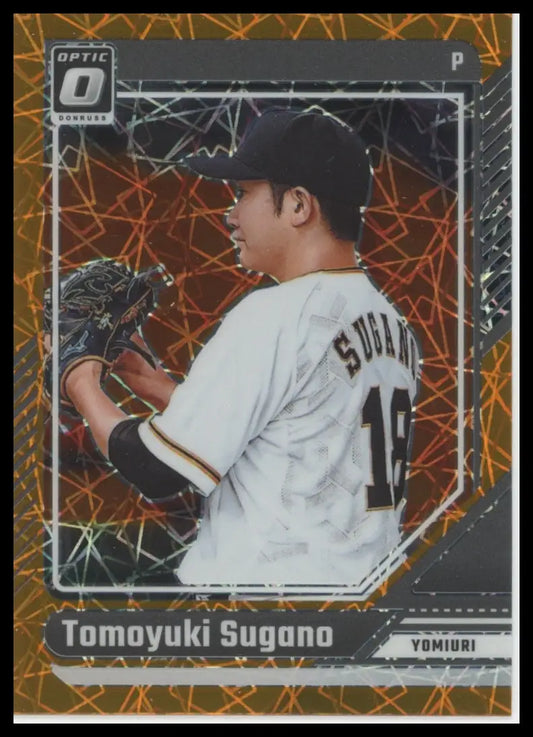 2024 Donruss - Optic Orange Velocity Prizms Tomoyuki Sugano 8 Yomiuri Giants NM - Baseball Card Single