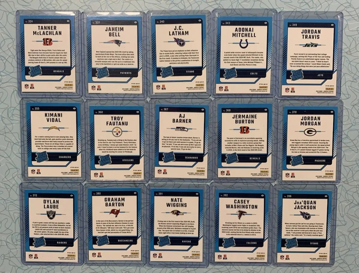 2024 Donruss Optic Red Pandora Rated Rookie Card Lot 15 Different Cards NFL RC’s - Football Card Single