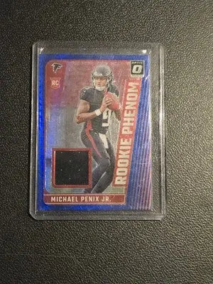 2024 Donruss Optic #RPB-MPJ Michael Penix Jr. Rookie Phenoms Blue Hyper - Football Card Single