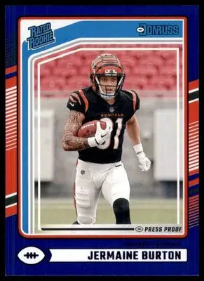 2024 Donruss - Press Proof Blue Jermaine Burton 368 Cincinnati Bengals - Football Card Single
