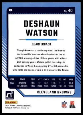 2024 Donruss - Press Proof Green Deshaun Watson 40 Cleveland Browns - Football Card Single