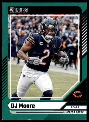 2024 Donruss - Press Proof Green DJ Moore 137 Chicago Bears - Football Card Single