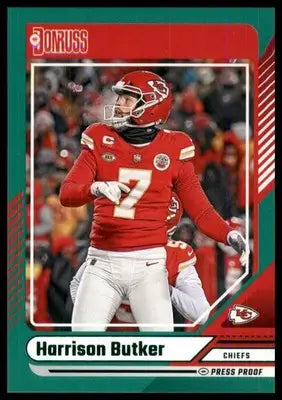 2024 Donruss - Press Proof Green Harrison Butker 239 Kansas City Chiefs - Football Card Single