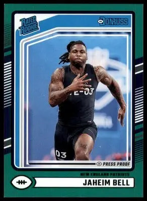 2024 Donruss - Press Proof Green Jaheim Bell 337 New England Patriots - Football Card Single