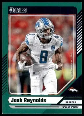 2024 Donruss - Press Proof Green Josh Reynolds 294 Denver Broncos - Football Card Single