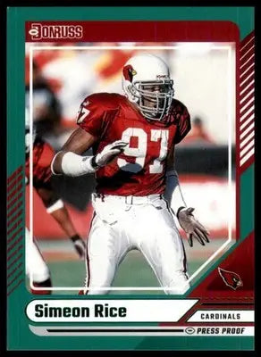 2024 Donruss - Press Proof Green Simeon Rice 189 Arizona Cardinals - Football Card Single
