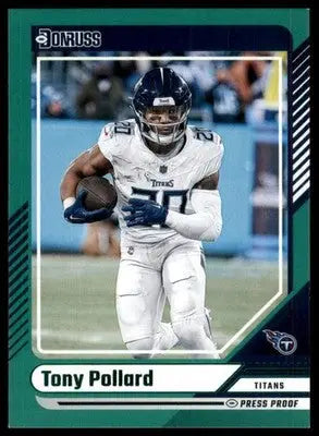 2024 Donruss - Press Proof Green Tony Pollard 194 Tennessee Titans - Football Card Single
