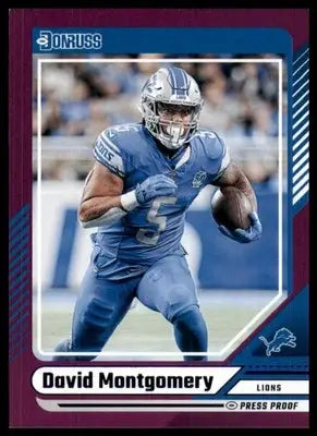 2024 Donruss - Press Proof Purple David Montgomery 101 Detroit Lions - Football Card Single