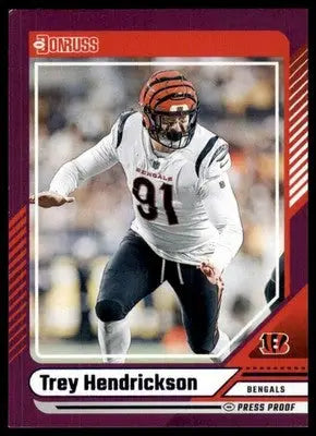 2024 Donruss - Press Proof Purple Trey Hendrickson 167 Cincinnati Bengals - Football Card Single