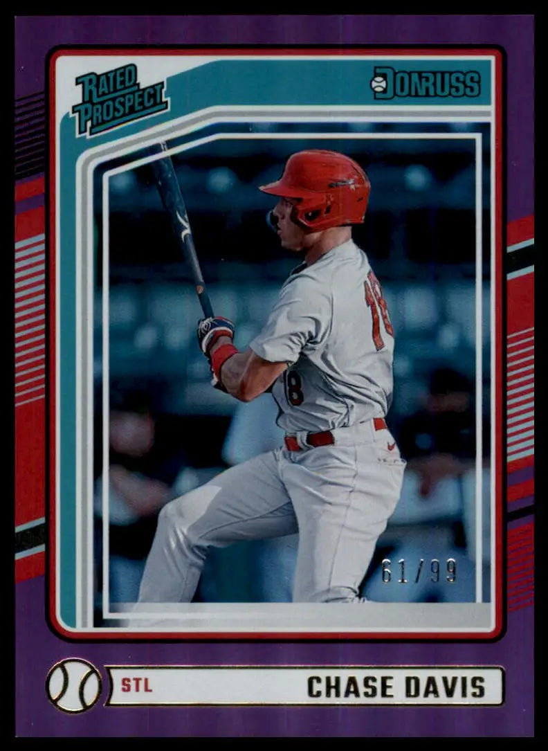 2024 Donruss - Purple Chase Davis 104 /99 St. Louis Cardinals NM - Baseball Card Single