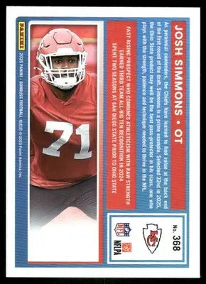 2024 Donruss Rated Rookie Press Proof Josh Simmons #368 Purple Football - Football Card Single