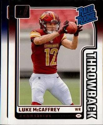 2024 Donruss Rated Rookies Throwback #16 Luke McCaffrey - Football Card Single