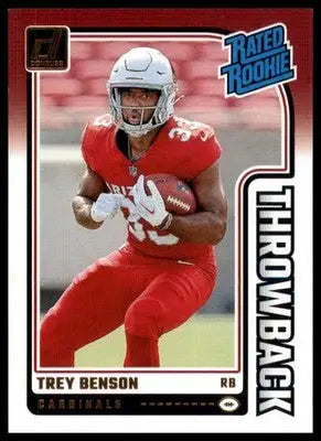 2024 Donruss - Rated Rookies Throwback Trey Benson 11 Arizona Cardinals - Football Card Single