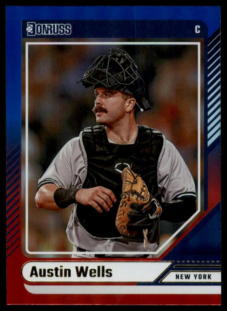 2024 Donruss - Red and Blue Austin Wells 59 New York Yankees NM - Baseball Card Single
