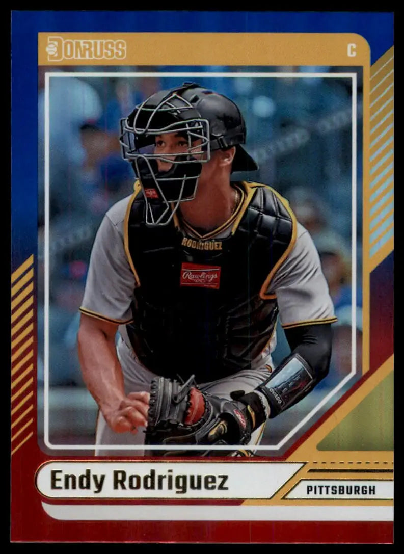2024 Donruss - Red and Blue Endy Rodriguez 30 Pittsburgh Pirates NM - Baseball Card Single