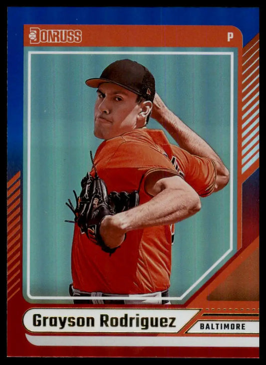 2024 Donruss - Red and Blue Grayson Rodriguez 62 Baltimore Orioles NM - Baseball Card Single