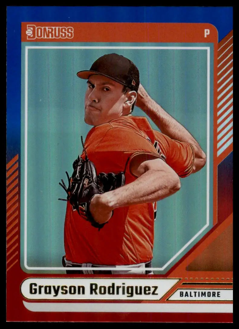 2024 Donruss - Red and Blue Grayson Rodriguez 62 Baltimore Orioles NM - Baseball Card Single