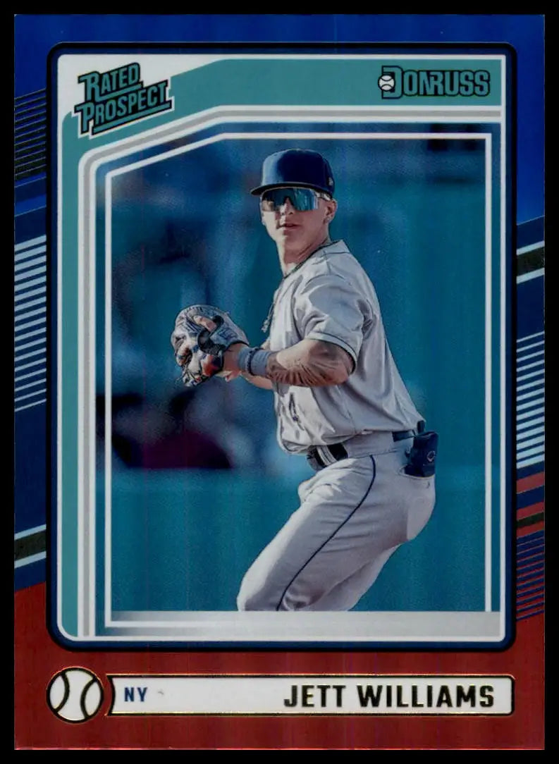 2024 Donruss - Red and Blue Jett Williams 158 New York Mets NM - Baseball Card Single